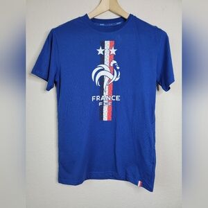 Weeplay France Tee Shirt Fan blue Short sleeve soccer shirt size small